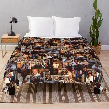 Brooklyn nove Nove Colagem de Mantas de Lã Impresso Confortável Jogar um Cobertor para Cama Sofá de Casa Acampamento de Cinema