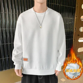 camisola dos homens versão coreana da maré marca de cor sólida super macio cashmere quente manga longa assentamento camisa tecidos jacquard