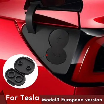 KEKT Carro Europa de Carro Porta de Carregamento do Pó Plug Tampa de Protecção Novos Acessórios 2021 para Tesla Model 3 2022 Acessórios Model3