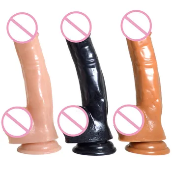 Macio Enorme Vibrador Realista Pênis Brinquedos Sexuais Para As Mulheres Masturbador Erótico Ventosa Grande Vibrador Falso Pau Produtos Para Adultos