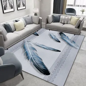 Moderno e minimalista de impressão 3D tapetes de estilo Europeu, sala de estar, quarto anti-derrapante em carpete, tapetes de casa-de-cabeceira Pad café tapetes de mesa