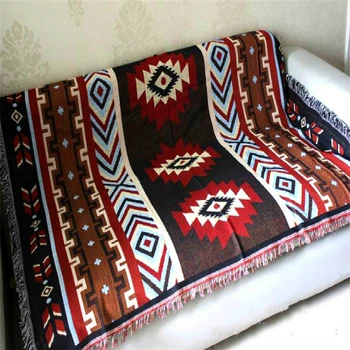 Novo Europeia KLIM estilo de algodão tapete / algodão, manta de padrões Geométricos de tecido de casa decorativo multifuncional engrossar tapete