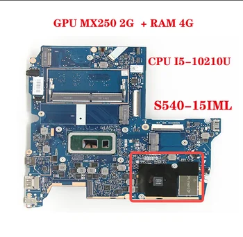 Para Lenovo ideapad S540-15IML laptop placa mãe MB NB8606 com CPU I5-10210U RAM de 4GB +GPU MX250 2G DDR4 100% total teste de envio