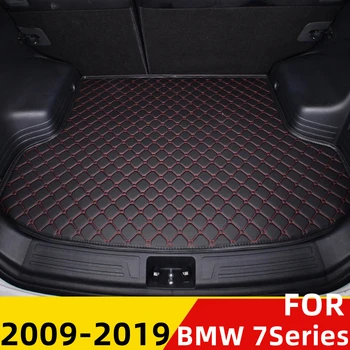 Porta-malas da Esteira Para a BMW 7 Series 2009 2010-2019 Lado Liso Impermeável de Carga Traseira Tampa da Almofada de Tapete AUTO Cauda Acessórios para Forro de Arranque