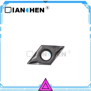 QianChen,10pcs/lot DCMT11T304 08 -FG TC001,Geralmente usado em cerâmica,Transformando Inserir,resistente ao Desgaste CNC lâmina,faca de abertura de canais